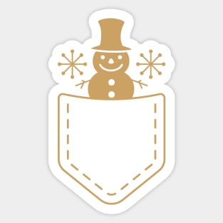 Christmas snowman in Pocket Sticker